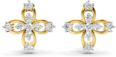 Sparq Certified Lab Grown Diamond & Gold Plated 925 Sterling Sterling Silver Stud Earring