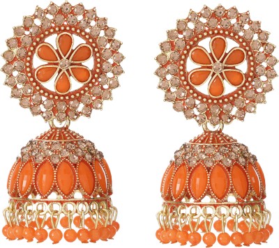 Hana creations Hana Creations ™ Earrings for Women girls Ladies Gold Traditional Stone Jhumki Alloy, Metal Jhumki Earring