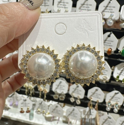 AKISON JEWELS Pearl Earrings For Women Girls Ad Stone Stud Korean earrings Pearl Studs Pearl, Crystal, Cubic Zirconia, Diamond Alloy Stud Earring, Earring Set