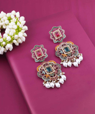 SATRANGI JEWEL SATRANGI JEWEL CHARMING CHANDELIER EARRINGS Alloy Huggie Earring