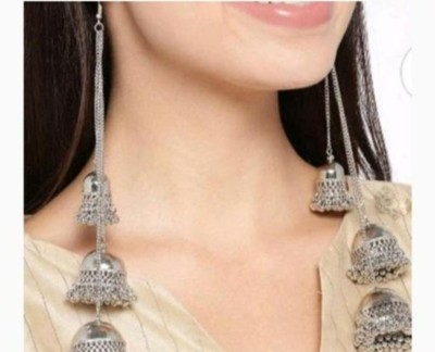 Al Shaila Fashion Shimmering Glittering Earrings Metal Jhumki Earring