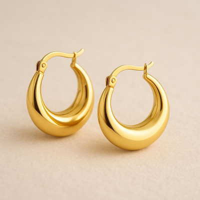 Garnisha Gold Plated Stylish Earrings for Women & Girls | Elegant ART Design Brass Earring Set
