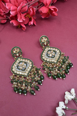 Meira Jewellery Traditional Heavy Earrings for Wedding & Festivals-14 Alloy Drops & Danglers
