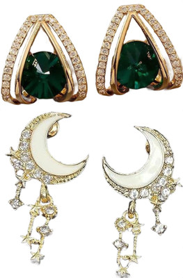SVENT Combo Earing | Pearl Earrings Trendy | Party & Casual Jewelry for Women & Girls Alloy Earring Set