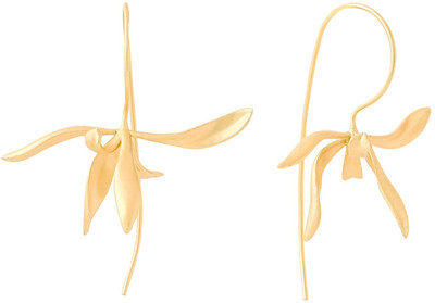 YELLOW CHIMES Fashion Earrings For Girls Golden Floral Alloy Drops & Danglers