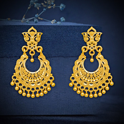 Drashti Collection Traditional Micron Plated Premium Earrings Collection For Women And Girls Brass Stud Earring