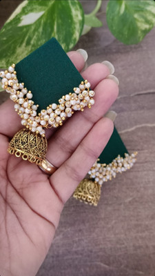 HIRIYA HANDMADE WEDDING AND PARTY WEAR Fabric Jhumki Earring