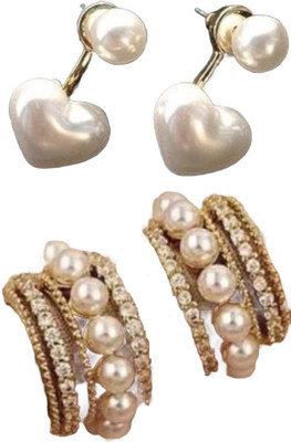 JassaJewelry Korean Elegant Stud Earrings for Girls and Women Alloy Stud Earring