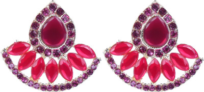 DEGHLAM DEGHLAM Alloy Red Earrings stone For Women & Girls Brass Drops & Danglers Cubic Zirconia Alloy Stud Earring