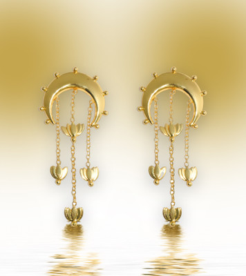 TheQueenVibes THE QUEEN VIBES Brass, Glass Earring Set, Jhumki Earring, Jhumki Earring