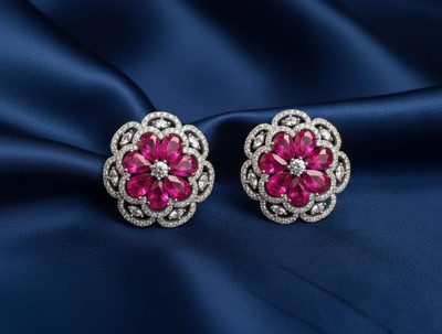 VRG Luminary26 Cubic Zirconia Brass Stud Earring