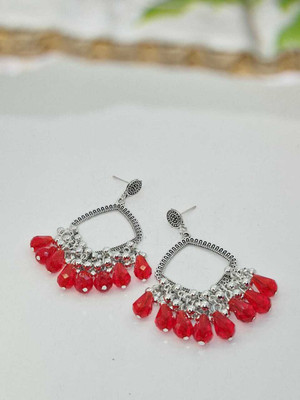 DANGAR ENTERPRISE Silver Earring Bezel/Jumkha With Beads Alloy Jhumki Earring