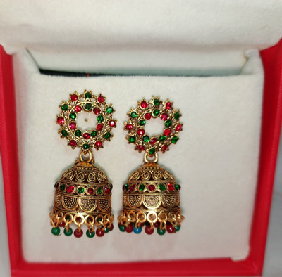 Sanjay pawar Multicoloured fashion jewellery for Women Brass Jhumki Earring