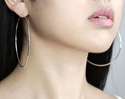 RENU CREATION RaHee Latest combo Silver N Gold -Plated Circular Alloy, Metal Hoop Earring