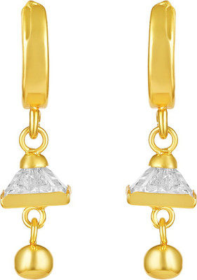 LUV FASHION Rich look party wear rose gold plated earring Cubic Zirconia Brass Chandbali Earring