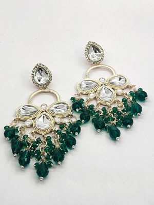 DANGAR ENTERPRISE Terndy Women Pooja And Diwali Special Attractive Earrings Set For Party Occasion Diamond Alloy Jhumki Earring