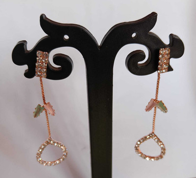 VividHoor Korean hoop earring White Zircon Alloy Hoop Earring