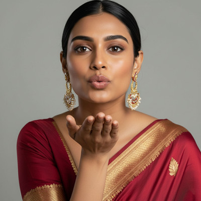 alysa Gold Plated Meenakari Work Kundan Stone Pearl Alloy Drops & Danglers