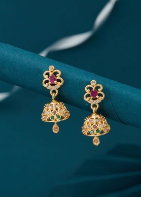 Pamadhya Traditional 1gm Gold Plated Jhumka Alloy Jhumki Earring