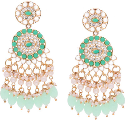 Divastri Gold Plated Earring for Women & Girls Diamond Brass Drops & Danglers