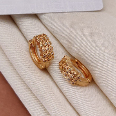 IM ENTERPRISE N/A Cubic Zirconia Brass Stud Earring