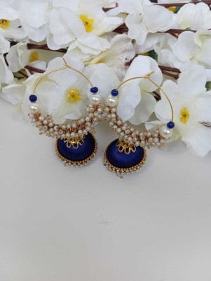 SAUMAKSHI DESIGNS Silk Thread Mogra Jhumki Earrings Plastic Jhumki Earring