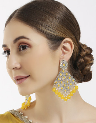 SATRANGI JEWEL SATRANGI JEWEL STATEMENT DESIGNER EARRINGS Crystal Alloy Tassel Earring