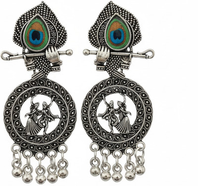 ARK Radha-Krishna Jhumkas Alloy Hoop Earring