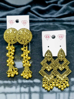 S Priyanka Traders Trendy Alloy Earring Combo Set, Pack of 2 Alloy Drops & Danglers Alloy Drops & Danglers