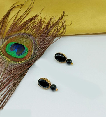 SHINYGLITTER OV BLACK ERRING Agate Alloy Earring Set
