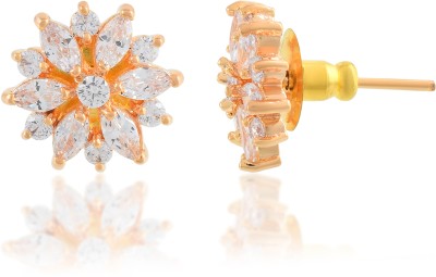 memoir Brass Gold Imitation diamond Women stud earrings Diamond Brass Stud Earring