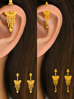 Drashti Collection Traditional Premium Collection Of Temple Jewellery Bugadi Earring Collection Brass Ear Thread