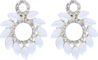 sunhari jewels Design302 White Alloy Earring Set