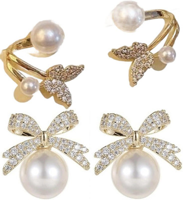 JassaJewelry Korean Elegant Stud Earrings for Girls and Women Alloy Stud Earring