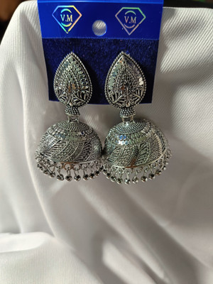 adiOmdropshop Long jhumka earing set for girl Stainless Steel Earring Set