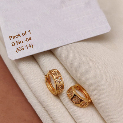 IM ENTERPRISE EG-14 EARRING Cubic Zirconia Brass Stud Earring