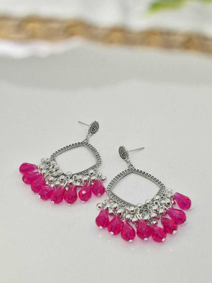 DANGAR ENTERPRISE Silver Earring Bezel/Jumkha With Beads Alloy Jhumki Earring