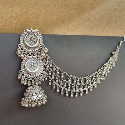 Ashir Combo of 4 Earrings,Payal/Anklet,Mang tikka,Bracelet Bangles for Women and Girls Alloy Earring Set
