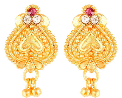VIGHNAHARTA VFJ1836ERG_10 Cubic Zirconia Alloy, Brass Drops & Danglers, Stud Earring