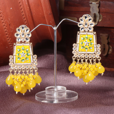 OrnaOra Chandbali Aluminum Chandbali Earring
