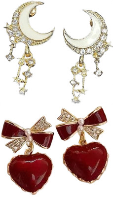 SVENT Combo Earing | Pearl Earrings Trendy | Party & Casual Jewelry for Women & Girls Alloy Earring Set