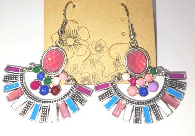 namishk WILD ORCHID PINK CHANDBALI EARRING Brass Drops & Danglers