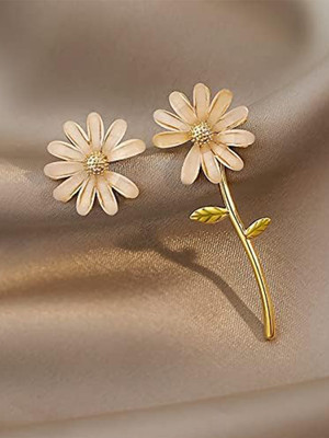 Softwrap Softwrap Korean Style Small Daisy Flower Stud Earrings Alloy Stud Earring