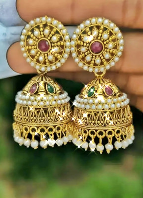 AARYA ENTERPRISES Pearl zumkhas Metal Stud Earring, Drops & Danglers