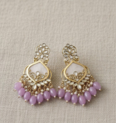 DHVANI Eternal Elegance Earrings Pearl Alloy Drops & Danglers