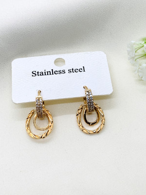 GlowNest FIP-AD Round BALI-02-50 Diamond Brass Huggie Earring