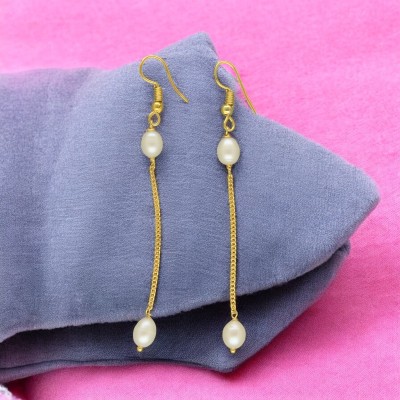 Sri Jagdamba Pearls The Lorie Pearl Earrings Pearl Alloy Drops & Danglers