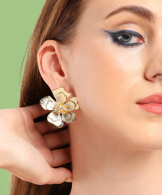 Dressberry Women Gold-Plated Studs Earrings Alloy Stud Earring