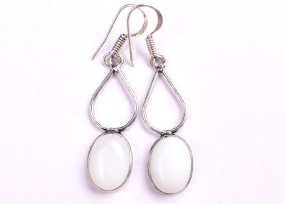 AAR Jewels Drop Dangle Earrings Moonstone German Silver Drops & Danglers