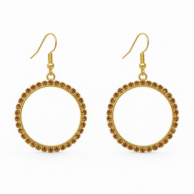 ozozo a3 Amber Brass Drops & Danglers